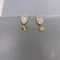 CE 14k Emas Kalung Dan Anting-Anting Set SS Steel Four Leaf Clover Jewelry