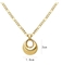 Ins Style Retro Drop Pendant Necklace Kalung Emas Stainless Torsi Harian